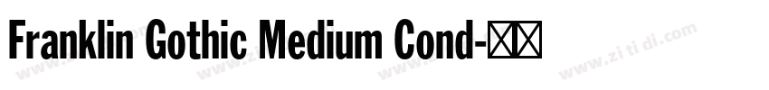 Franklin Gothic Medium Cond字体转换
